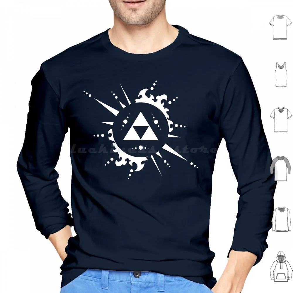 Triforce Delta T-Shirt Hoodie cotton Long Sleeve Link Triforce Legend Video Game