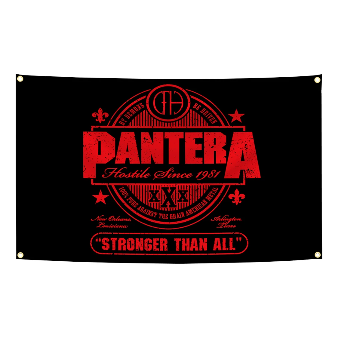 Panteras Heavy Rock Band Flag Tapestry Polyester Digital Printing Banner for Garage Wall Art Out Door Decoration view 3