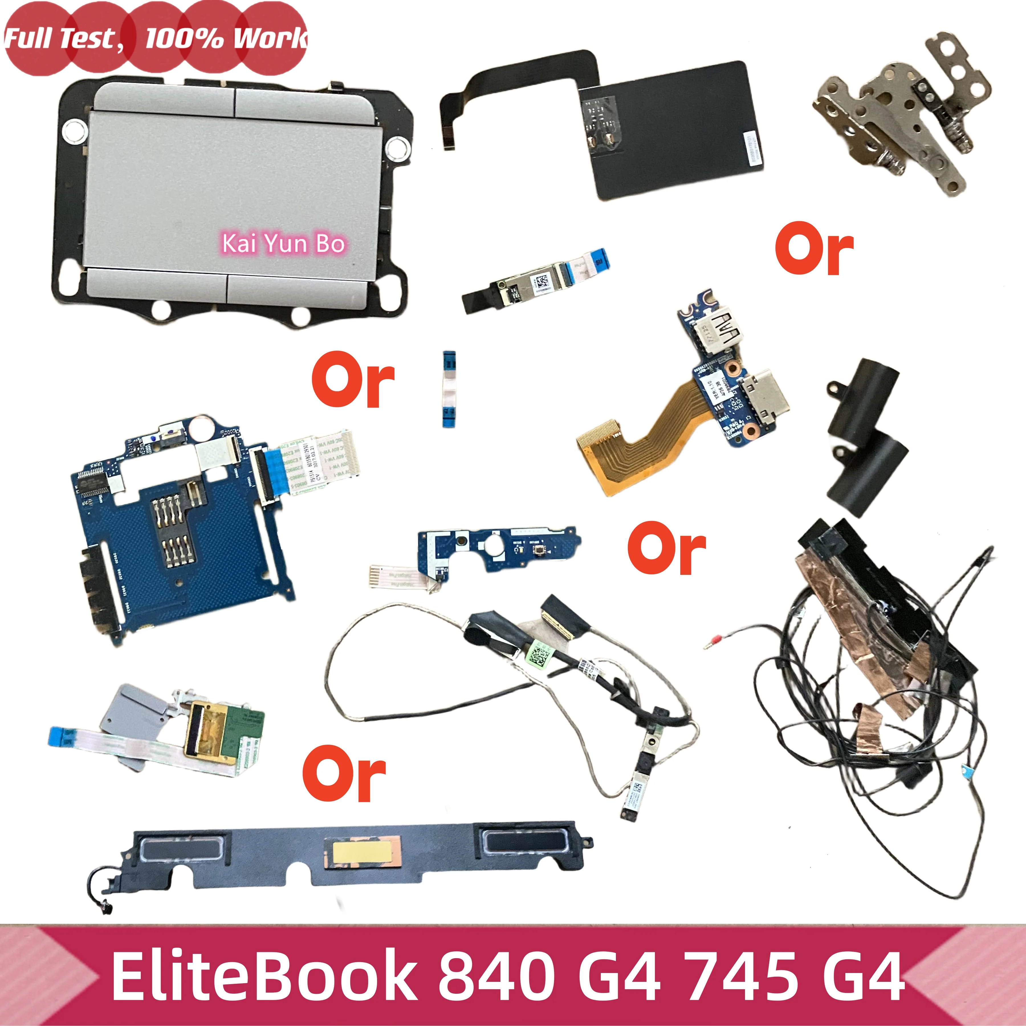 Для HP EliteBook 840 G4, 745 G4: кнопка питания, плата USB, VGA-плата, смарт-карта, сенсорный панель, NFC-плата, кабель W, LCD-видеокабель, отпечаток пальца, динамик, Wi-Fi-антена, PS1614, 6017B0801202, 806861-001, 796