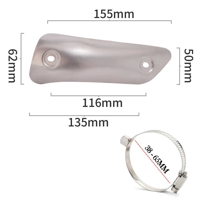 For GSX-R1000 CM300 F750GS R1M Motorcycle Exhaust Mid Link Pipe Heat Shield Cover Fixed Rring Heat Insulation Anti-Scald Muffler view 6