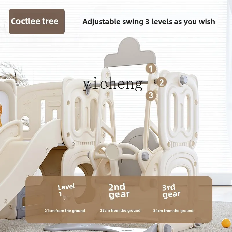 Zz – toboggan pour enfants, combinaison de balançoire de basket-ball pour enfants, cadre d'escalade multifonctionnel, petit bébé