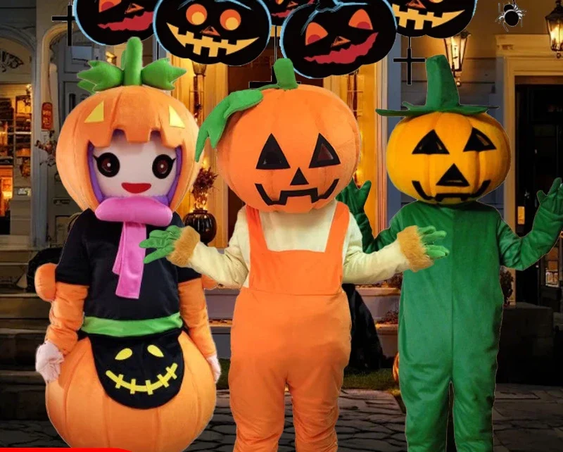 

Halloween Pumpkin Cartoon Mascot Costume Walking Costume Adult Fancy Dress Clothing Halloween Party Suit Christmas