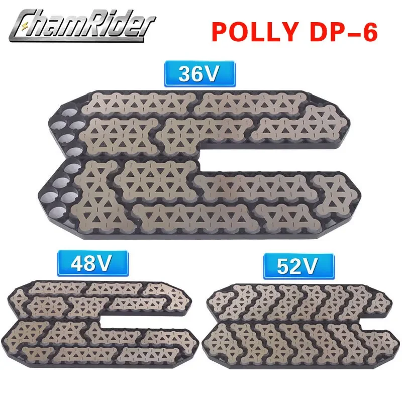 ChamRider-Polly 6 E-bike Battery Case, Down Tube, Downtube Electric Bike, Nickle Strips, 18650 Cells, 10S6P, 13S, 14S, 5P