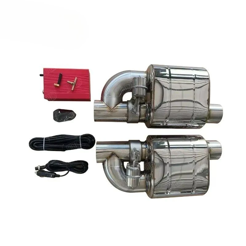 Universal 2.5/2.75/3/3.5 Inch 201 304ss Vacuum Valve Exhaust Pneumatic Muffler Remote Control Performance Car Exhaust