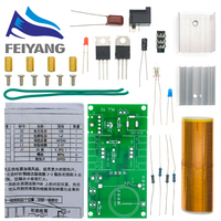 Tesla Coil DIY Electronic Kit Parts Production Magic Props 15W MINI Music Loudspeaker Production 3.5mm Socket DC 15-24V 2A