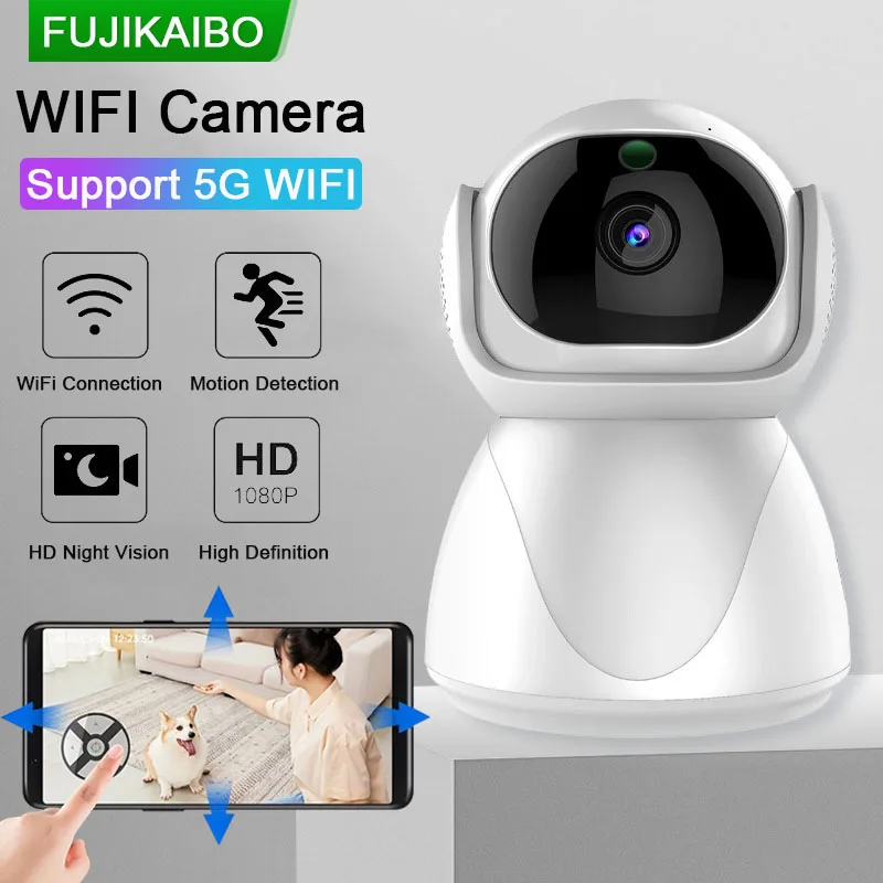 Telecamera IP HD Cloud 1080P 5Ghz 2.4G WiFi Monitoraggio automatico della telecamera Baby Monitor Visione notturna Videocamera di sorveglianza familiare sicura