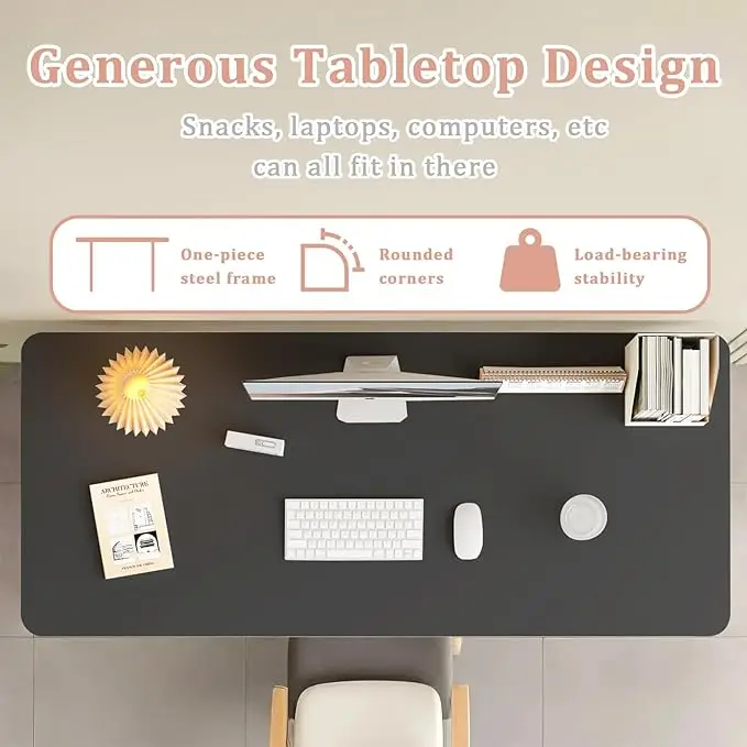 طاولة دراسة مكتب الكمبيوتر لا تتطلب التجميع، طاولة قابلة للطي لتوفير مساحة الكمبيوتر