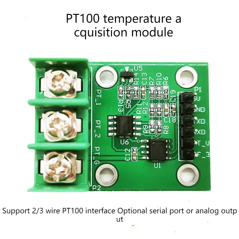 PT100 Temperature Acquisition Conversion Module RTD Thermocouple Platinum Resistance Signal Conversion Sensor Serial Port