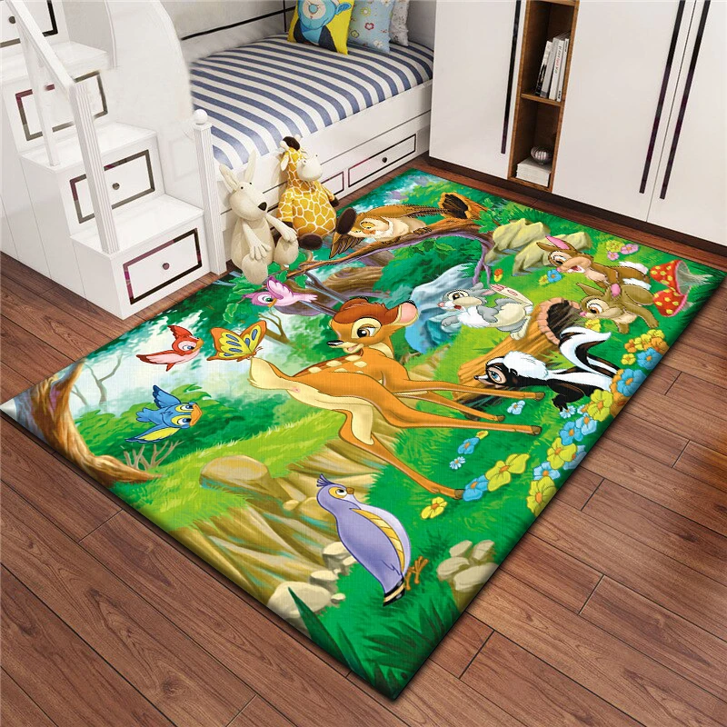 Bambi Cartoon printed area carpet for children Living room Bedroom floor mat Kitchen mat Children's Bedroom Mat