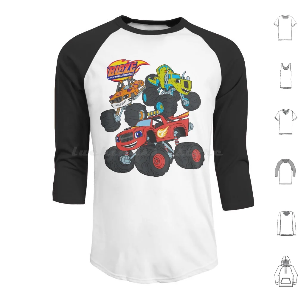 Blaze & The Monster Machines ( Blaze , Stripes , Zeg ) Hoodies Long Sleeve Zuma Skye Rubble Chase Puppies Children S