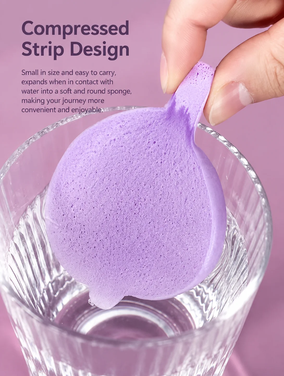 Individually Wrapped Compressed Face Sponge Soft Cotton Puff Expands with Water for Makeup Removal And Facial Cleansing Disposab