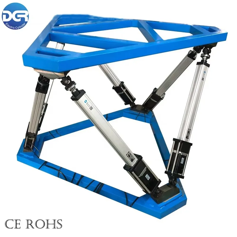 6DOF Motion Simulator Platform 400W Servo Motor 500N Load Capacity Flexible Lightweight with Position Feedback Sensor