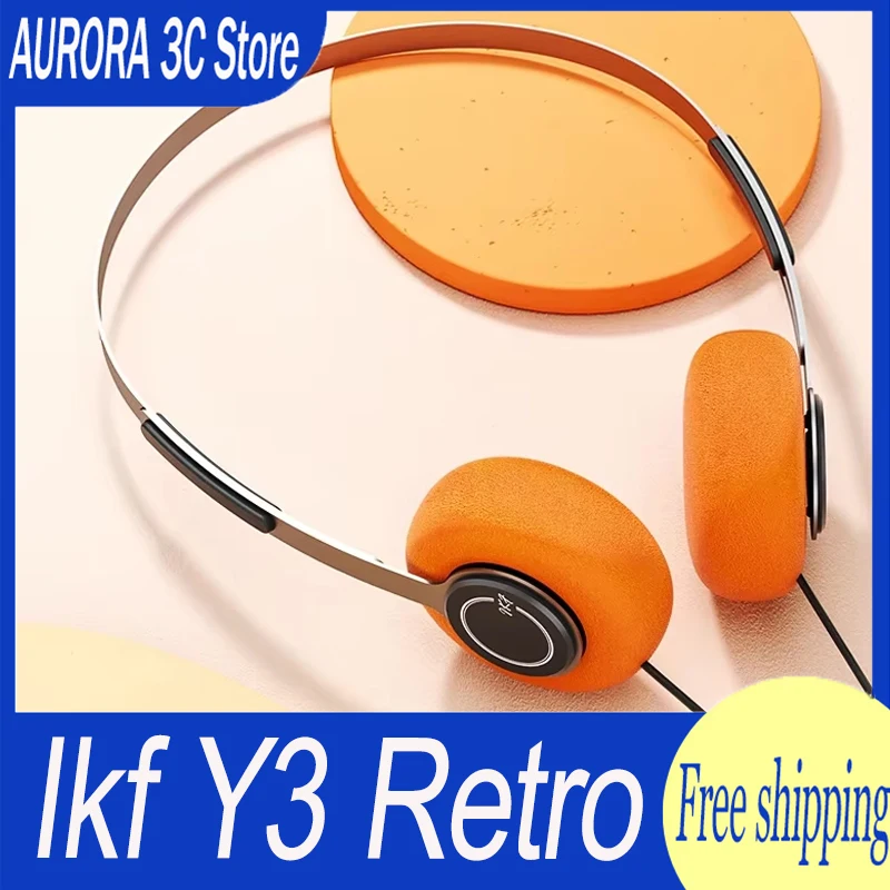 Ikf Y3 Retro Wireless Bluetooth Headphones Lightweight Koss Style Headset Anc Hifi Metal Comfortable Wear Headsets PC Gamer Gift