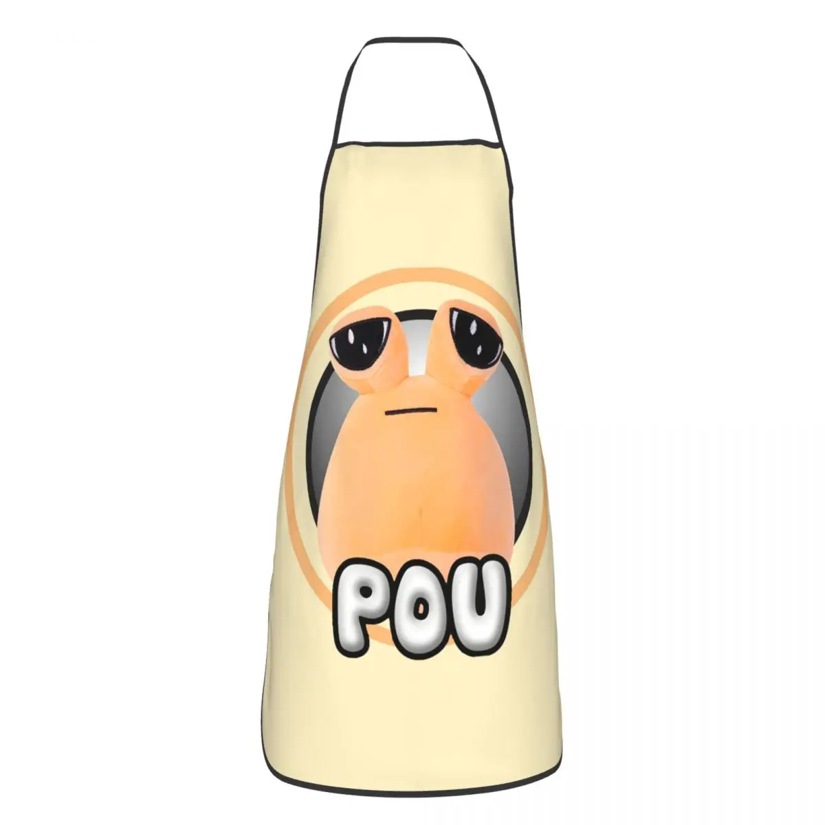 My Pet Alien Pou Cute Cartoon Apron Chef Cooking Tablier Waterproof Bib Kitchen Cleaning Pinafore for Women Men Gardening