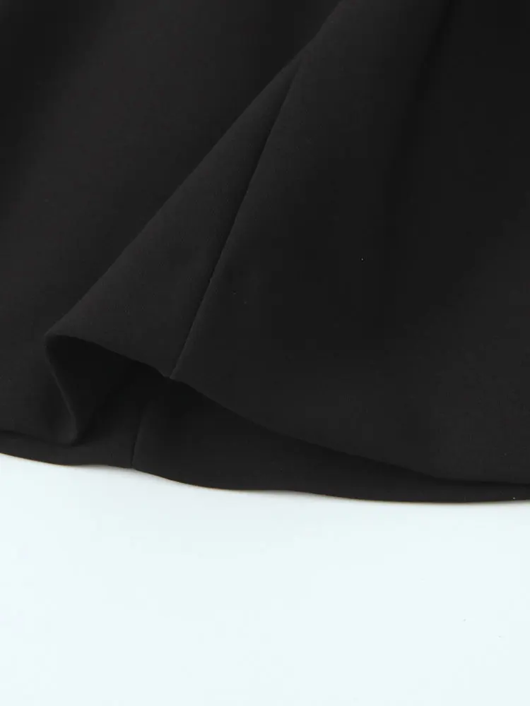 TRAF 2024 Autumn Suede Texture Mini Dresses Large Bow Decoration Sleeveless Sling Dress Women Party Dresses