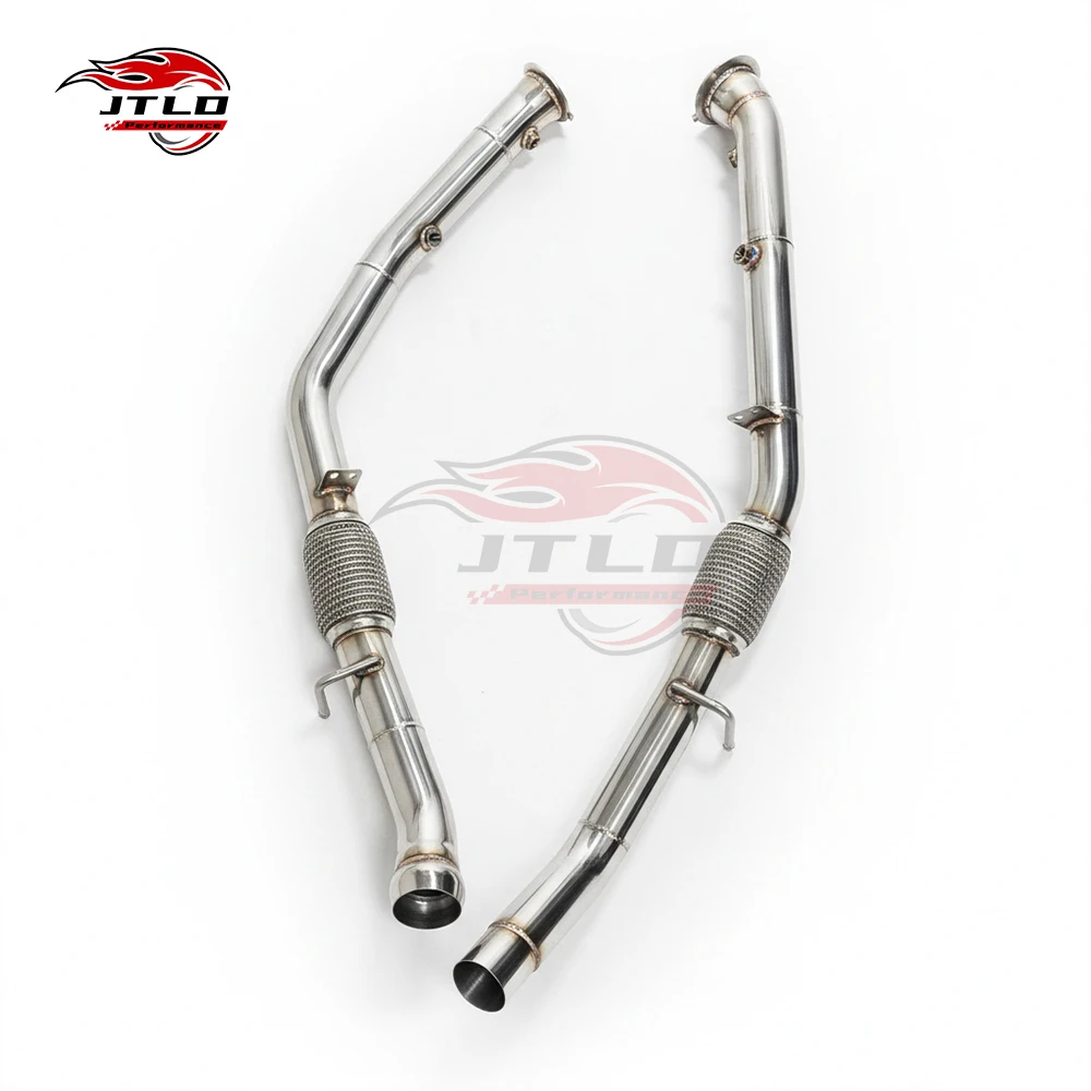 High Flow T304 Stainless Steel Competition Spec Downpipe For Mercedes-Benz GLE43 AMG 3.0L High Performance