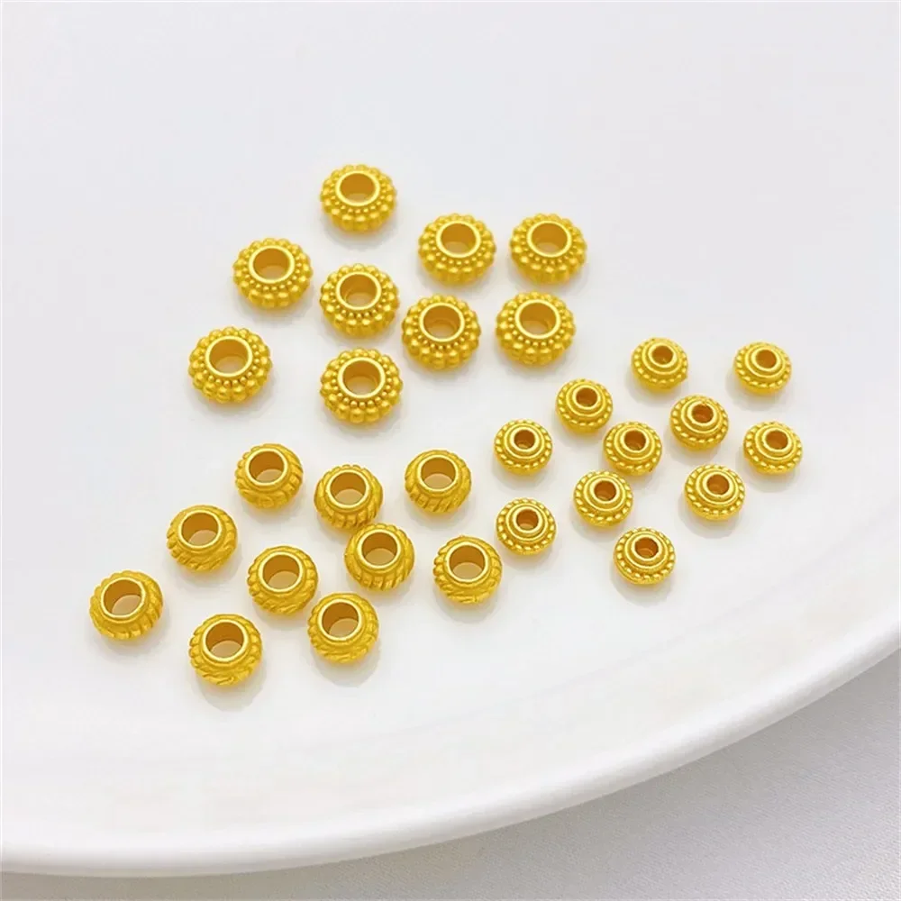 Zand Goud Vliegende Schotel Wiel Lantaarn Kraal Spacer Losse Kralen Handgemaakte DIY String Armband Ketting Sieraden Materiaal Accessoires
