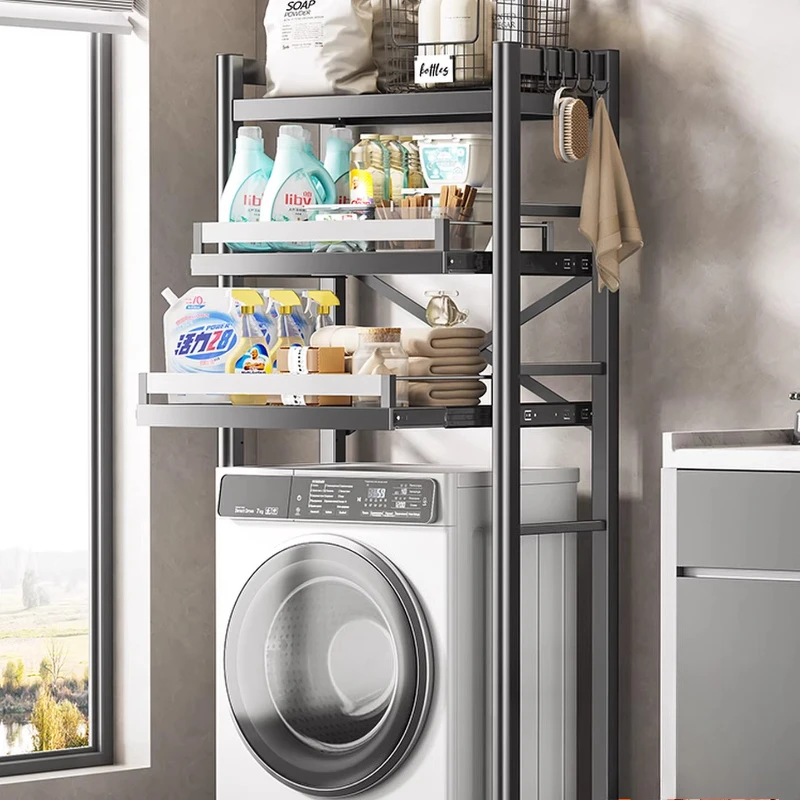 

Shelf Above Drum Washing Machine Floor-to-ceiling Multi-layer Storage Cabinet Household Storage Cabinet