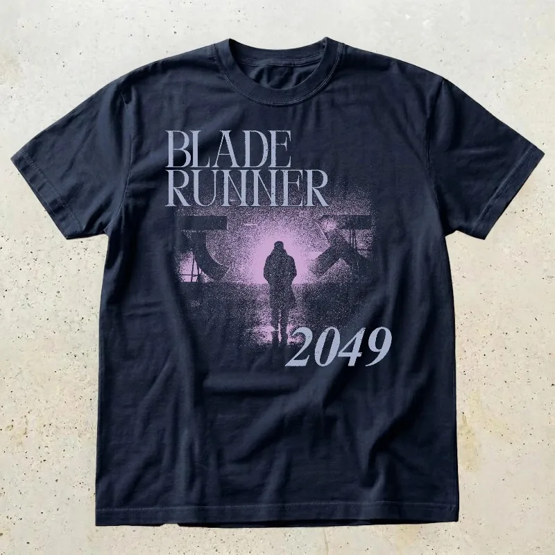 Blade Runner 2049 Shirt, Vintage Ryan Gosling T-Shirt, Retro Sci-Fi Movie Apparel, Neon Synthwave Style Top