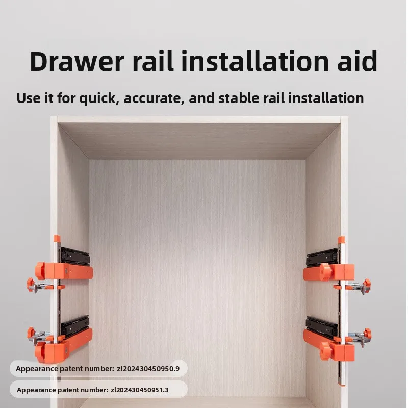 Stainless Steel Drawer Slide Installation Aid-Adjustable Quick & Precise Tool for Hassle-Free Assembly