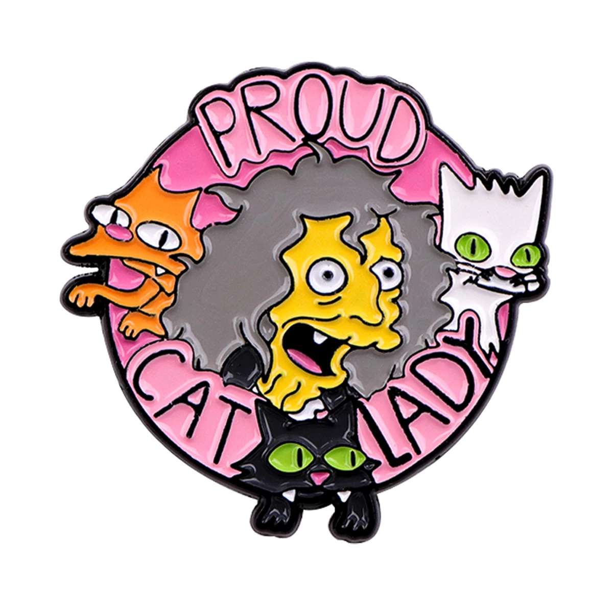 Funny Cartoon Cat Enamel Pins \