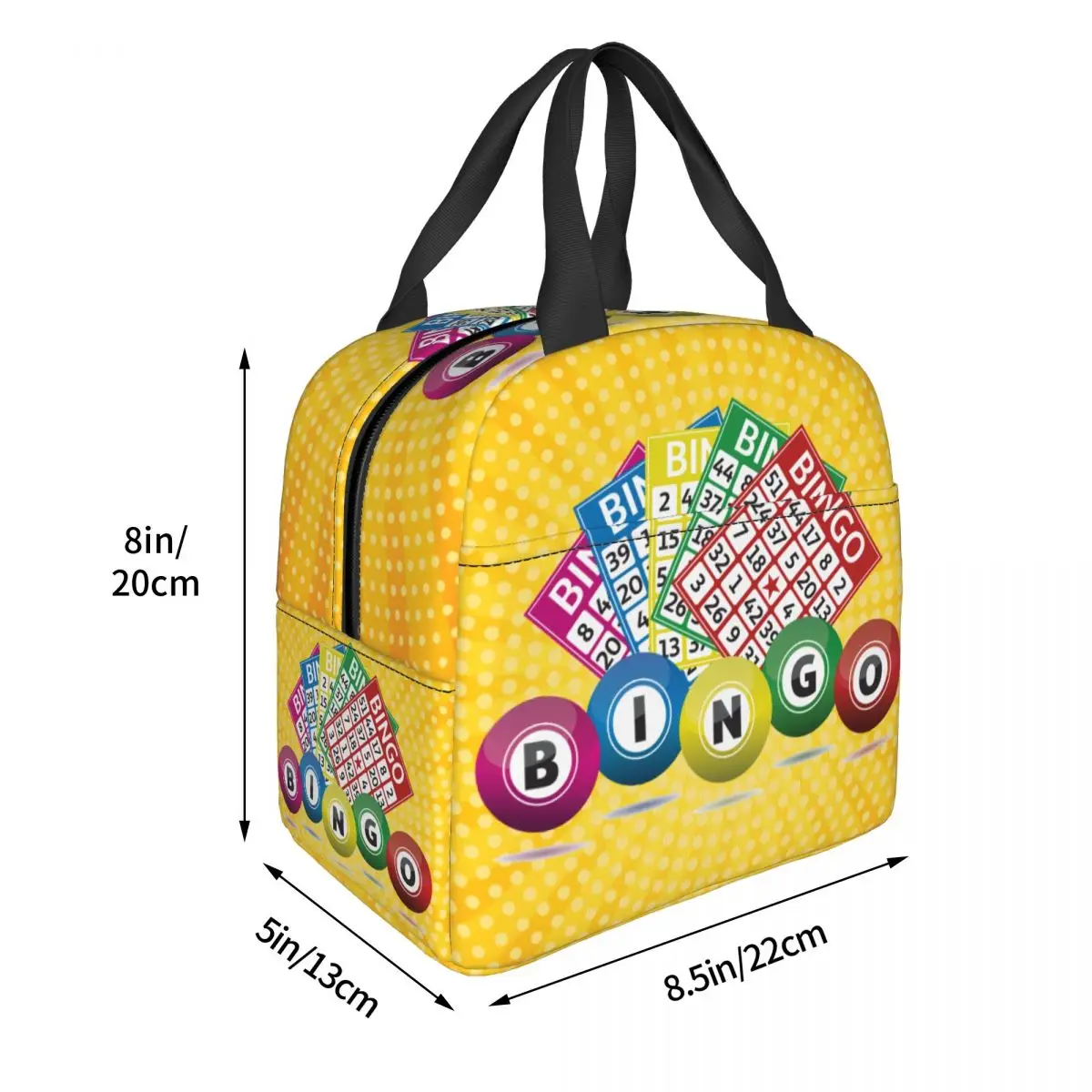 Hot Game Bingo isolierte Lunch-Tasche für die Arbeits schule auslaufs ichere Kühler Thermal Bento Box Frauen Kinder Lebensmittel behälter Einkaufstaschen