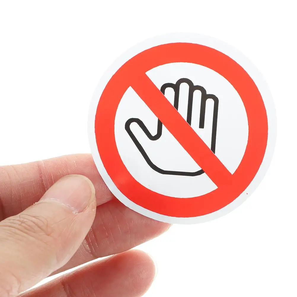 40pcs Safety Sign Stickers Warning Reflective Decals Vinyl Do Not Touch Industrial Waterproof Peeling Adhesive Traffic Signs