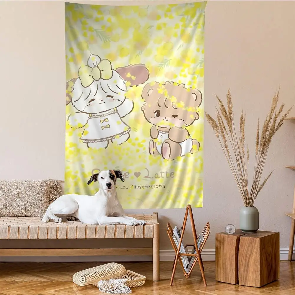 Cute Cat M-Mikkos Colorful Tapestry Wall Hanging Bohemian Wall Tapestries Mandala Wall Hanging Sheets