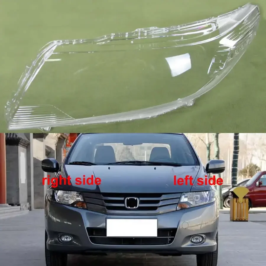 

For Honda City 2009-2014 Headlight Lens Cover Transparent Lampshade Headlamp Shell Plexiglass Auto Replacement Parts