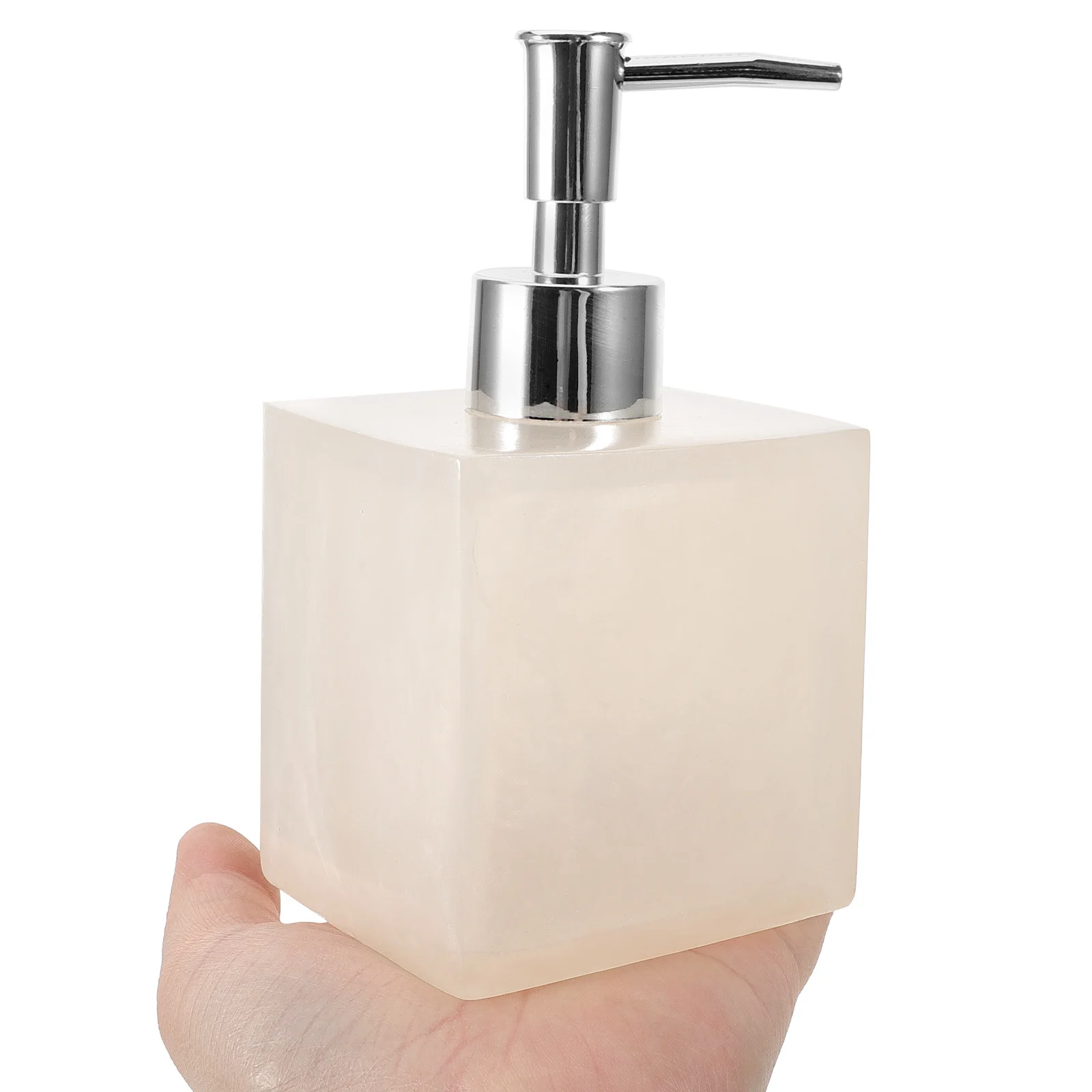 Resin Dispenser Pump Bottle European Style Milk White Press Type Soap Pump for Shower Gel Shampoo Bathroom Supply