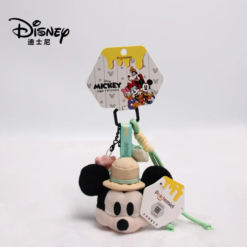 Autentici giocattoli di peluche della famiglia Disney Topolino, bambola di Topolino, decorazione da appendere, zaino, portachiavi, regalo di compleanno, regali di Natale