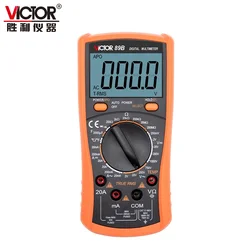 RUOSHUI 89B 1999 Counts Lcd Display Data Hold Digital Multimeter Tester Multimeter Digital Professional with Diode Test Auto Off