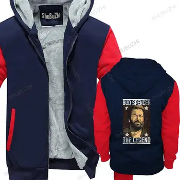 Männer dicke Hoodies Pullover Knospe Spencer die Legende Grafik warme Hoody Homme größere Größe dicke Jacke männlichen Mantel