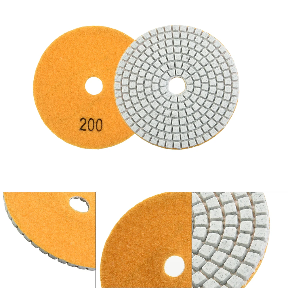 4inch Diamond Polishing Pads Wet Dry Granite Concrete Marble Glass Stone Sanding Granite Concrete Abrasive Grinding