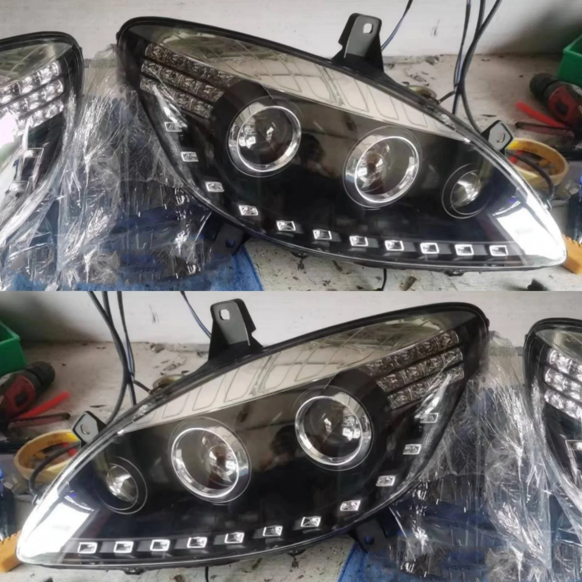 

Body Kit Front Headlight Assembly for Mercedes Benz Viano Daytime Running Light Turn Signal Car Accessories