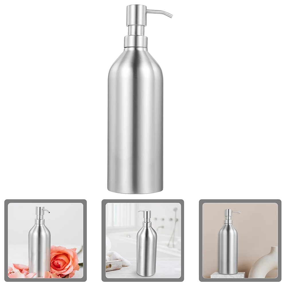 

2pcs Stainless Steel Soap Dispenser Refillable Pump Bottle For Home Hotel Bathroom Shampoo Lotion Dispenser Reusable Liquid