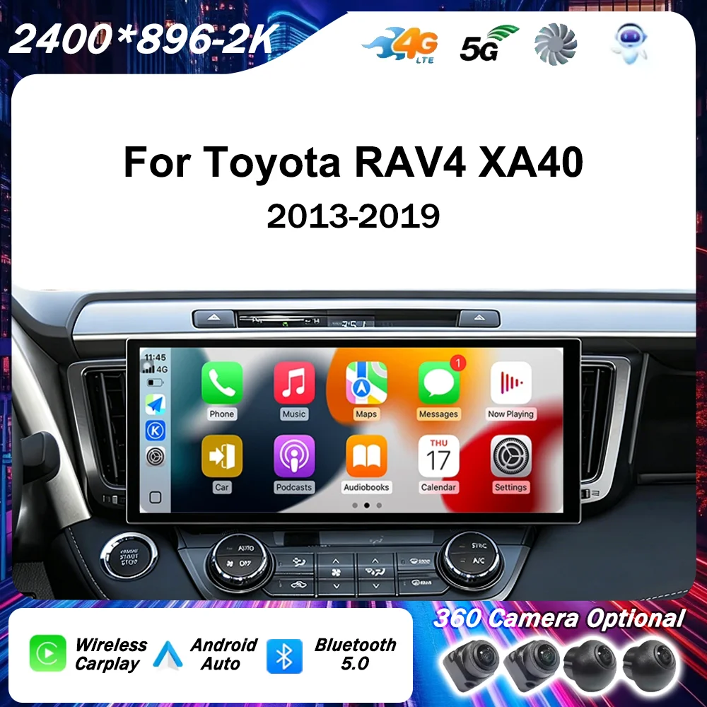 

UIS7870 UIS7865 ANDROID14 8Core 12.3Inch For Toyota RAV4 XA40 2013-2019 Wireles Carplay Android Auto Radio Car Multimedia Player