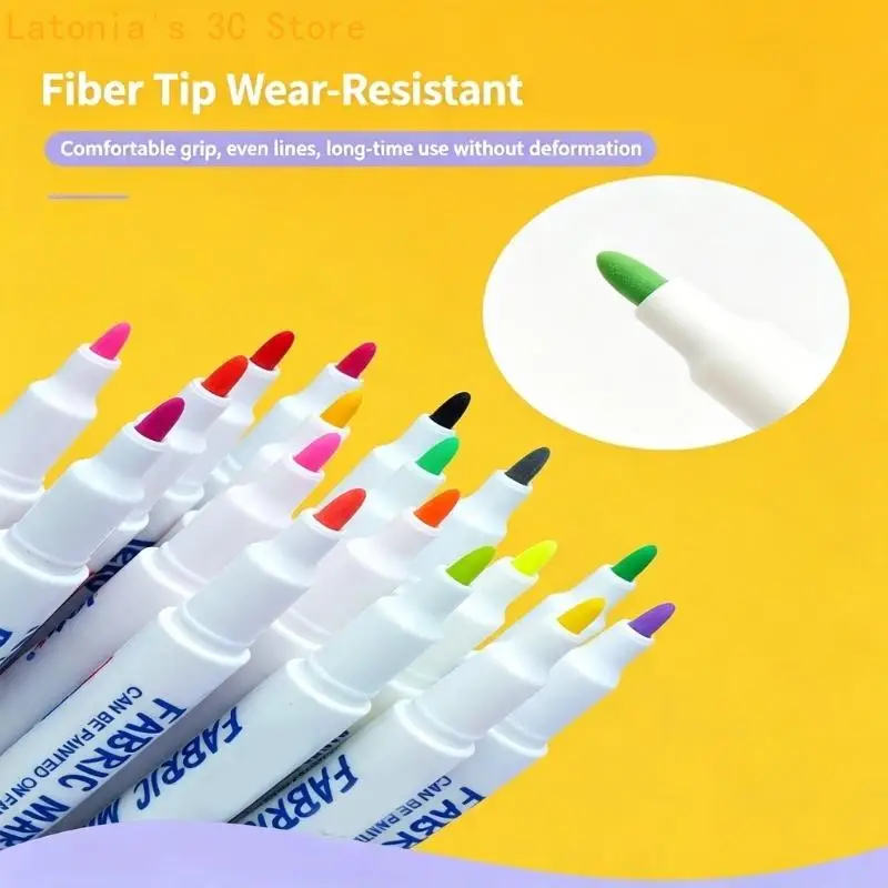 Stoffmarker-Zeichenstift mit Tinte auf Wasserbasis zum Dekorieren von Stoffen, DIY-Handwerk X3UB – Detail 7