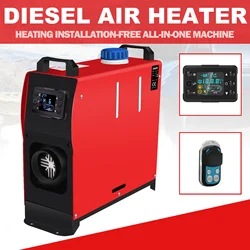 5000W Diesel Heater All in One 12V/24V Diesel Air Car Parking Heater w Upgraded LCD Switch Display Fast Heating for RV Garage