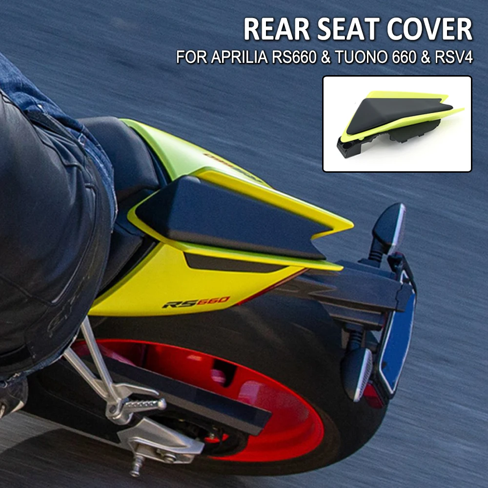 Tampa do assento do passageiro traseiro da motocicleta, carenagem do assento Cowl Hump Spoiler, Aprilia RS660 RS660 2020- RSV4 2021