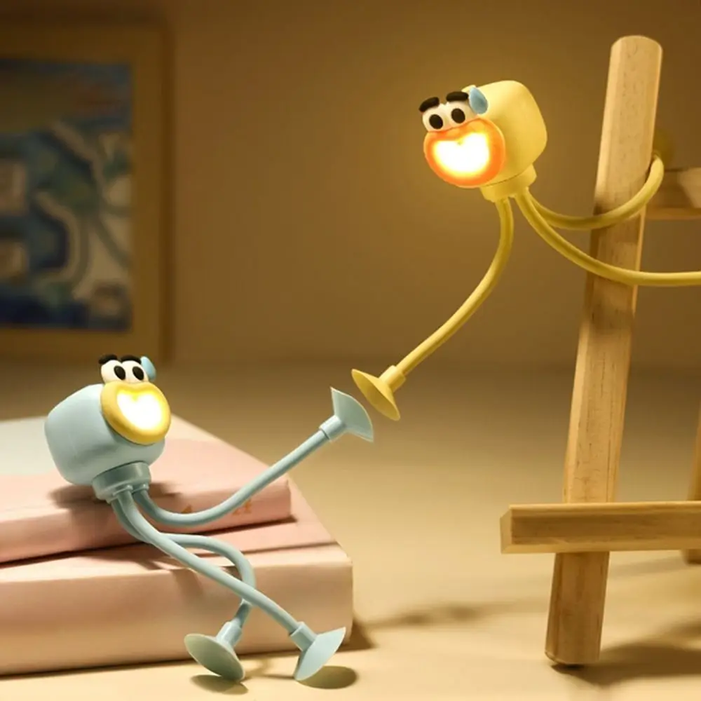 Cartoon Octopus Shape Night Light Creative Changeable Shape Foldable Table Lamp Soft Light with Suction Cups Desk Decor Lamp