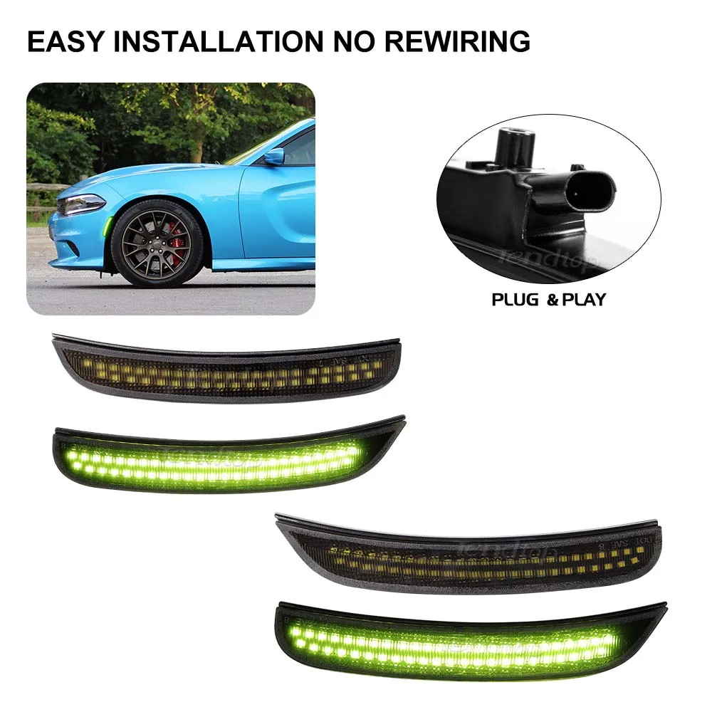 

Темно-зеленый автомобильный передний и задний бампер для Dodge Charger 2015 2016 2017 2018 2019 2020 2021 2022 2023