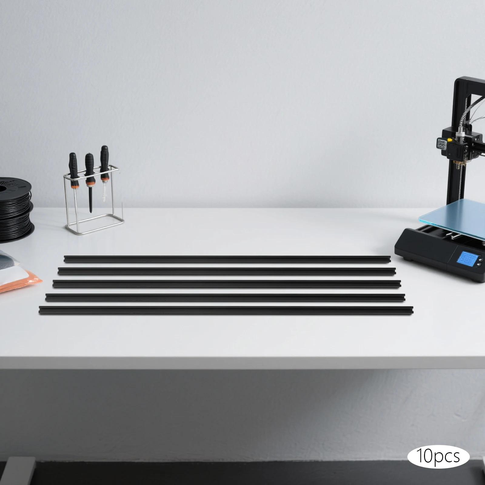 4040 ملف ألومنيوم عالي التحمل على شكل حرف T، 10 قطع 1 متر بثق عالي الدقة للطابعة ثلاثية الأبعاد ذاتية الصنع، جهاز التوجيه باستخدام الحاسب الآلي، الإطار الصناعي #3