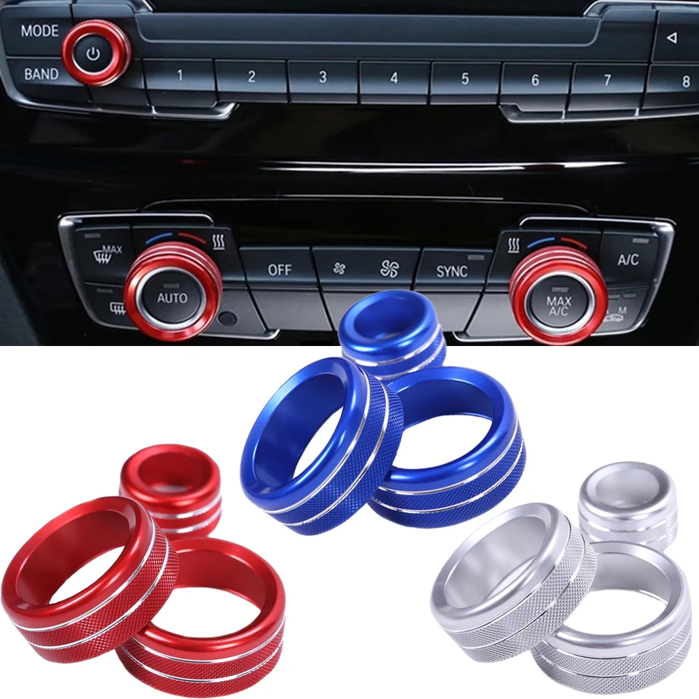 Klimaanlagen-Drehknöpfe und Audio-Rundumrahmung für BMW F30 F34 F20 F21 F46 X1 F48 X2 F39 F32 F33 1er 2er 3er GT Serie