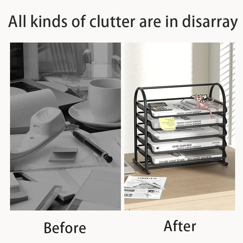 3 Tier Mesh Desk Organizers,Office Supplies Organizer,Desk Organizer Tray,File Storage,Mesh Paper Tray,File Organizer Tray