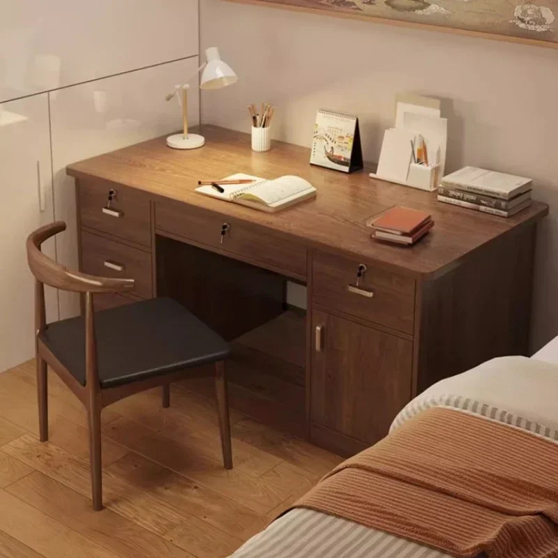 

Modern Elevation Large Office Table Wooden Waterproof Bedroom Computer Office Study Drawers Bureau Meuble Furniture