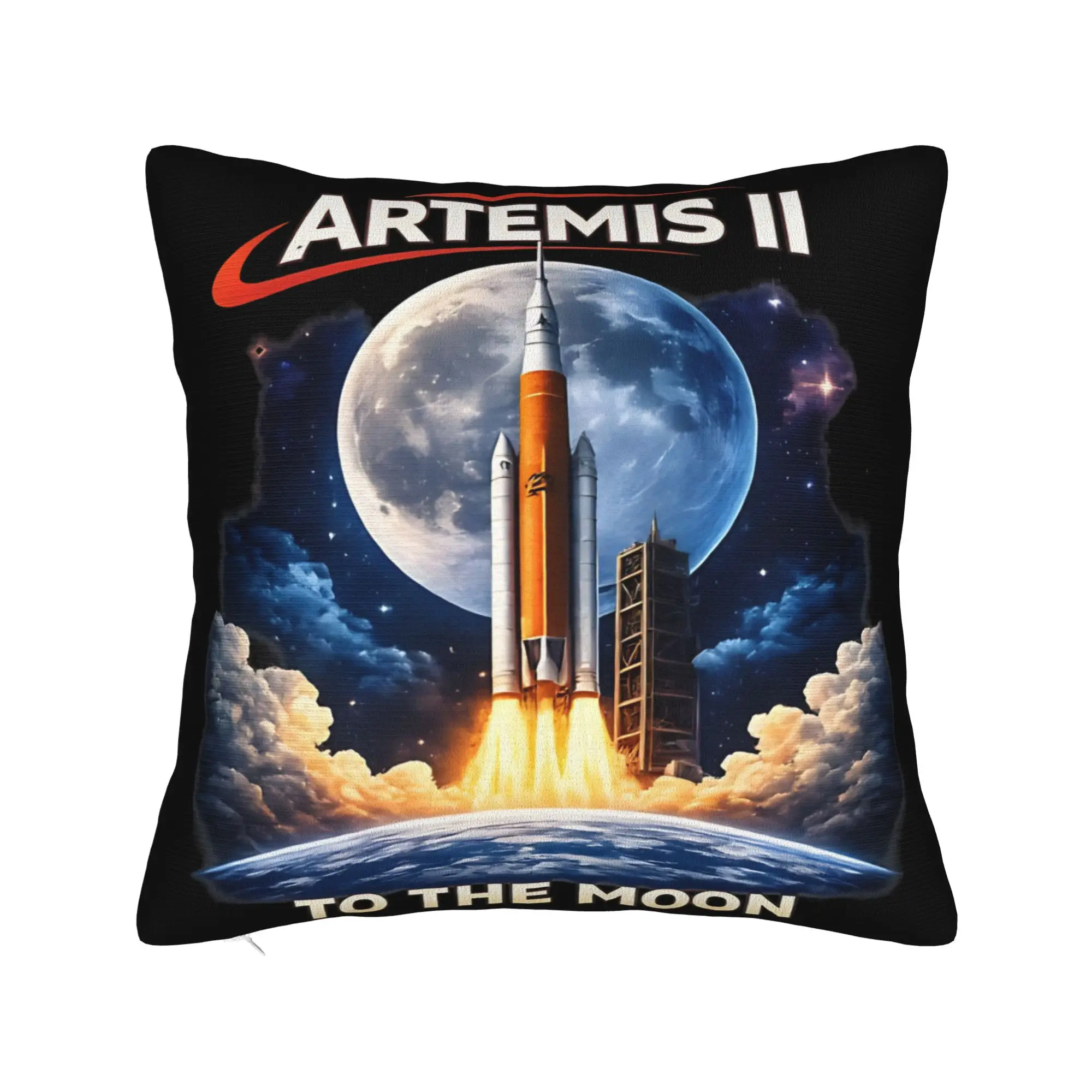 Decorative Pillow Cover Artemis II Mission To The Moon 2026 Artemis 2  Merch Home  Throw Pillow Case Cover Zipper Multiple Sizes