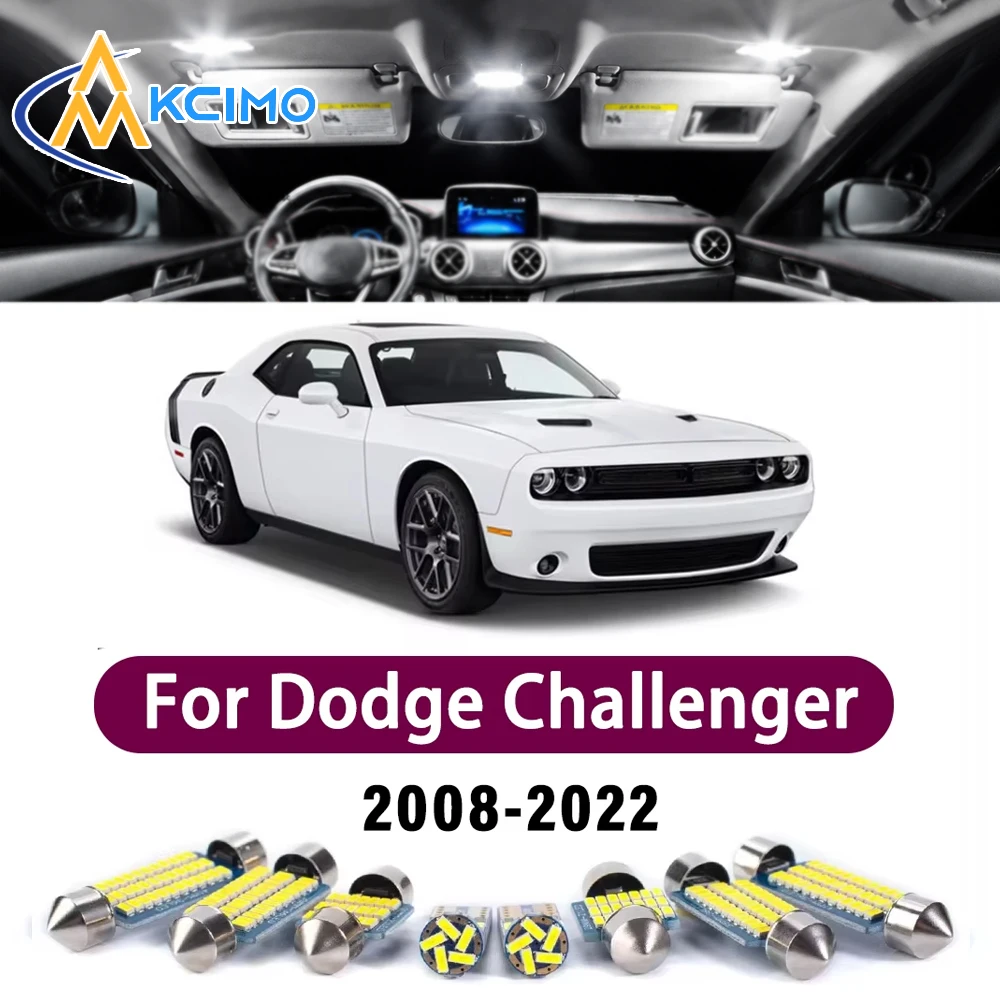 New Canbus Interior Reading Dome Vanity LED Kit Suitable For Dodge Challenger 2008-2022 Premium Safer Error-Free Bright Lights