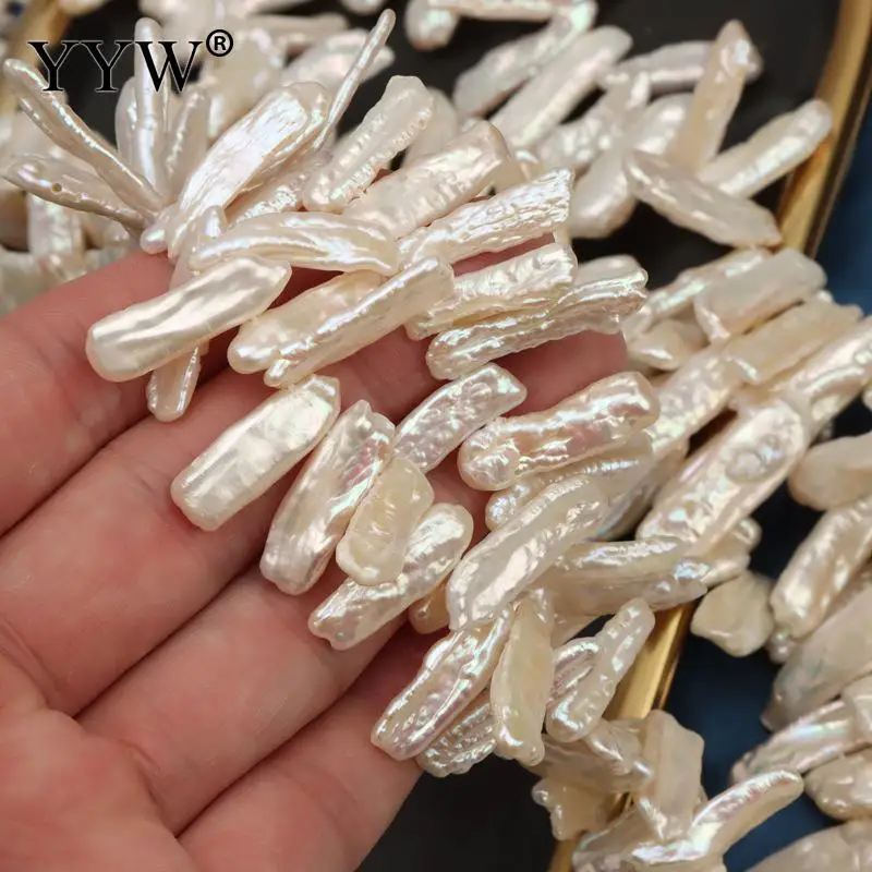 

100% Freshwater Pearl Beads Long Stick Shape Natural Baroque Pearl Beads For Jewelry Making Bracelet Diy Necklace Accessories