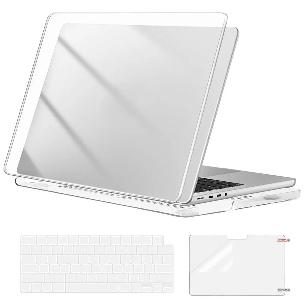 

Прозрачный чехол для MacBook Pro 14 дюймов 2025-2021 M4 M3 M2 M1 A3112 A3185 A3401 A2918 A2992 A2779 A2442 с пленкой для клавиатуры